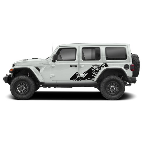 Back fender mountain decal - mountain,