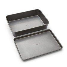 Morphy Richards Oven Tray and Roasting Tin Set - 15x10cm & 15.5x11cm 849003