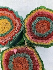 Vintage 1950s X3 Crepe Paper Christmas Hanging Garlands