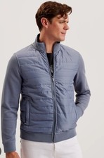 TED BAKER Mens Jacket Coat UK S L & XL Entil Blue Quilted Funnel Neck Reg Fit