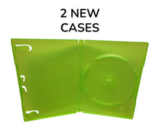 Xbox 360 Video game CASE - Empty Green Retail Replacement New Game Box x 2