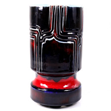 Poole Pottery Delphis Carved Vase h23cm MCM