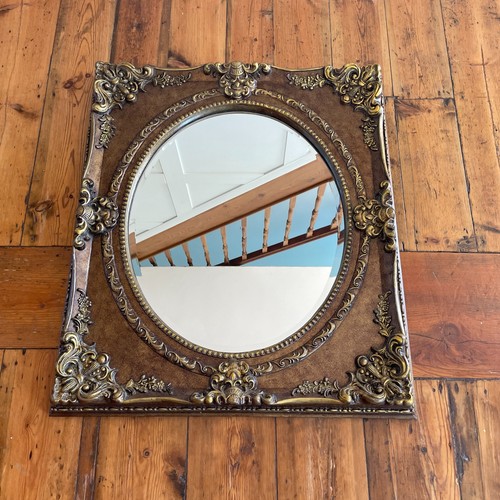 Large gold wall mirror - wall,
