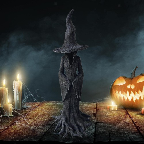 Halloween witch statue - witch,