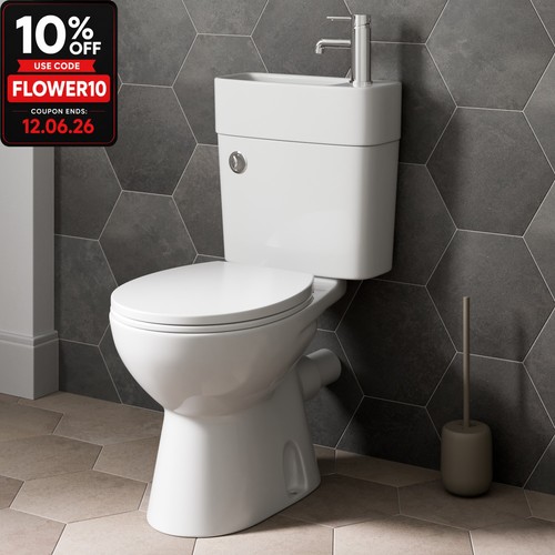 Close coupled toilet - coupled,