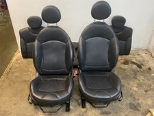 Mini Seats Set Front And Rear Black Leather Manual R56 One Cooper S Ref WP07