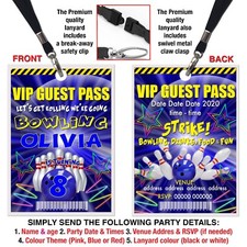 TEN PIN BOWLING THEME LANYARD