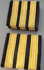 Pilot Senior 1st OfficerGold Strips Epaulettes, 3 Bars.  2 Pairs Available 