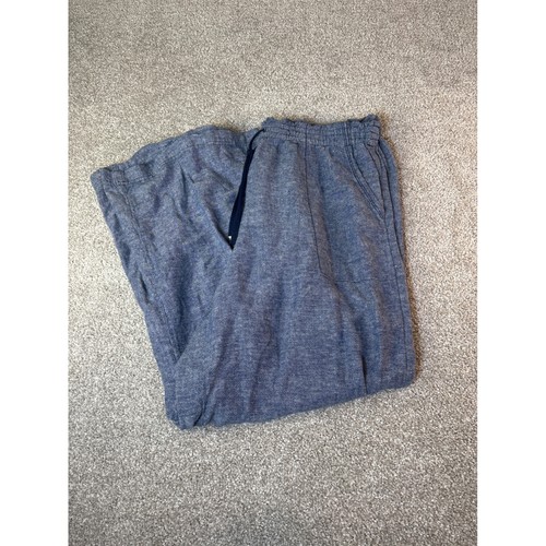 Women large blue linen blend - women,