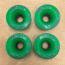 ABEC 11 70's Flashback 70mm Skateboard Longboard Wheels 78a Green - Rare NOS NEW