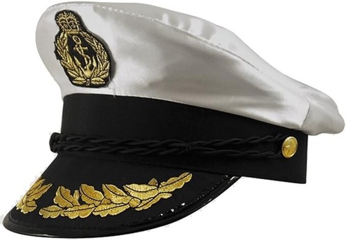 Adult captain hat satin - hat, yacht