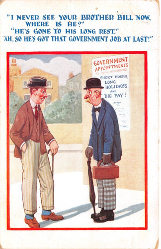 Old comic postcard - old,