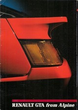 Renault Alpine GTA 1988-89 UK Market Sales Brochure V6 & V6 Turbo