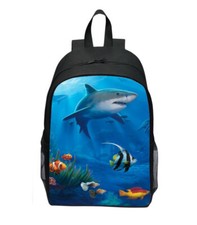 Cartoon Shark Backpack Boys