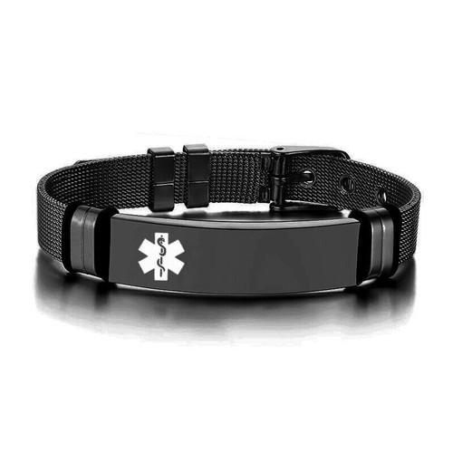 Medical alert bracelet black - bracelet,