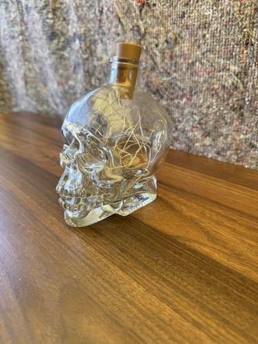 Skull glass bottle with fairy - skull,