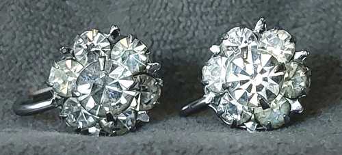 Vintage diamante screw back - diamante,