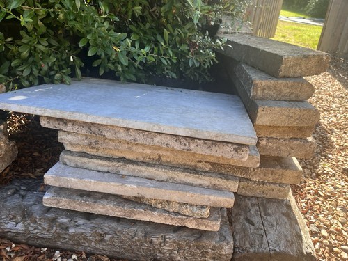 Used square stone paving - stone, slabs