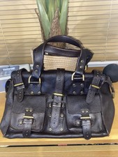 Mulberry Brown Leather Shoulder Bag Brass Buckles Excellent Condition Genuine