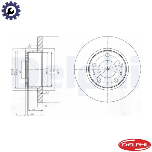 Brake disc bg3752 for iveco - brake,