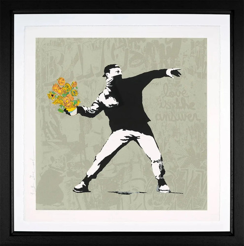 Brainwash banksy flower - brainwash,
