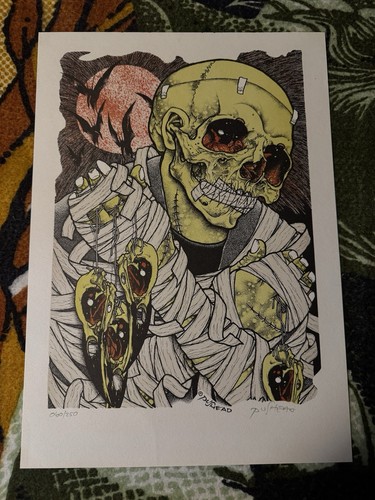 Pushead birdcatcher art print - birdcatcher,