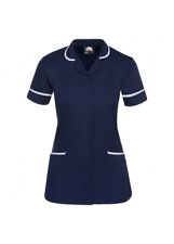 Ladies Healthcare Nurse Tunic Hospital Dental Doctor Beauty Top SPA Navy Uniform