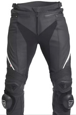 Triumph Mens Triple Black Leather Motorcycle Sport Jeans New MLJS205313