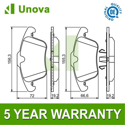 Brake pads set front - brake, unova