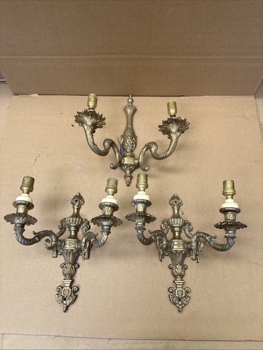 Vintage brass wall light - vintage,