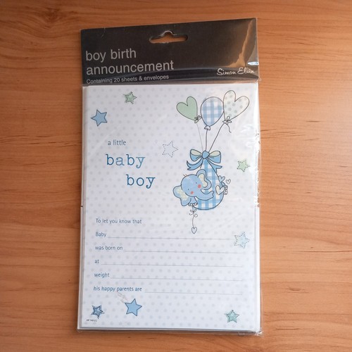 Little baby boy announcement - little,