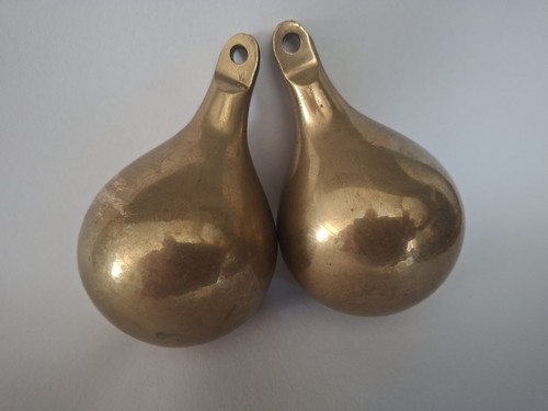 Vintage pair brass - brass, clock