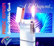 S T DuPont Paris Lighter Rare Silver Gold Gatsby Model Overhauled Warranty Exc