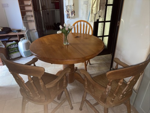 Oak table unfolding small - oak, or
