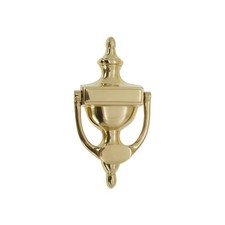 Door Knocker Victorian Urn Style UPVC Wooden Front Door 6" or 8" Polished Brass