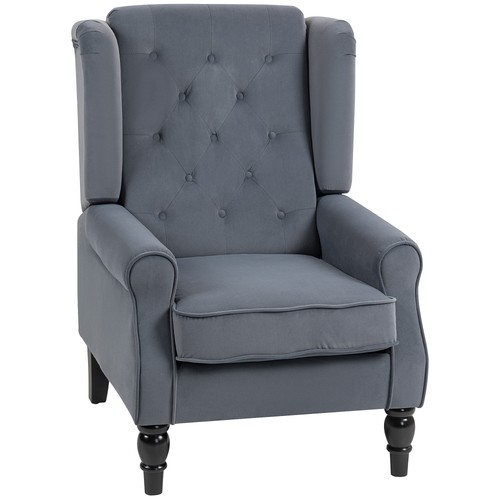Homcom wingback accent chair - wingback,
