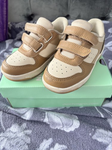 Kids brown beige trainers - beige,