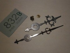 Clock hands pair blued - steel, &