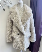 Next Cream Faux Fur Coat Teddy
