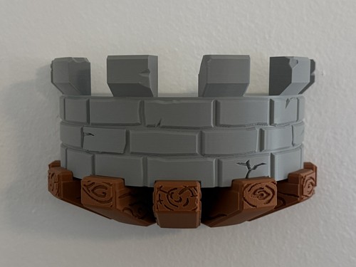 Medieval castle wall shelf - castle, 3d