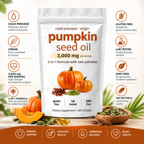 Pumpkin seed oil - pumpkin, 3000mg