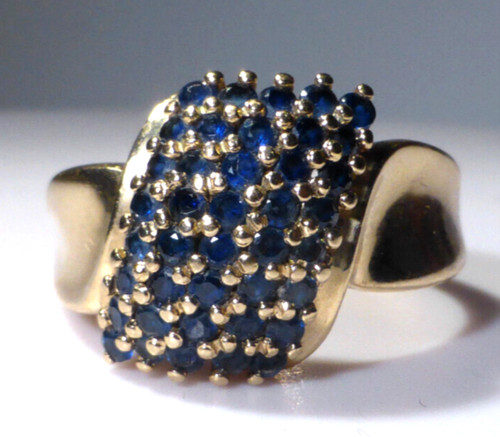 9ct gold ring sapphire signet - ring,