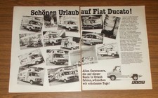 Rare Advertising Fiat Ducato Camper Caravans Hymer Frankia Dethleffs 1985