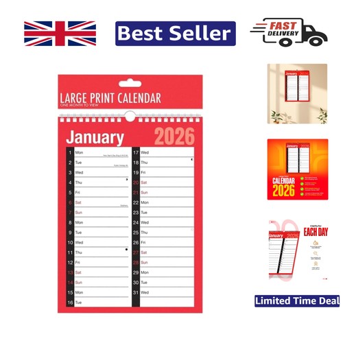 2026 wall planner spiral - a4,