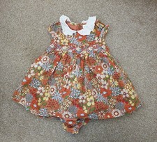 New Without Tags Baby Girls Next Floral Dress With Smocking Age 12-18 Months