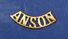 WWI "ANSON" Royal Naval Division  brass shoulder title.