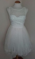 STUNNING IVORY JUNIOR PROM DRESS AGE 10/11 YEAR 6 LEAVERS