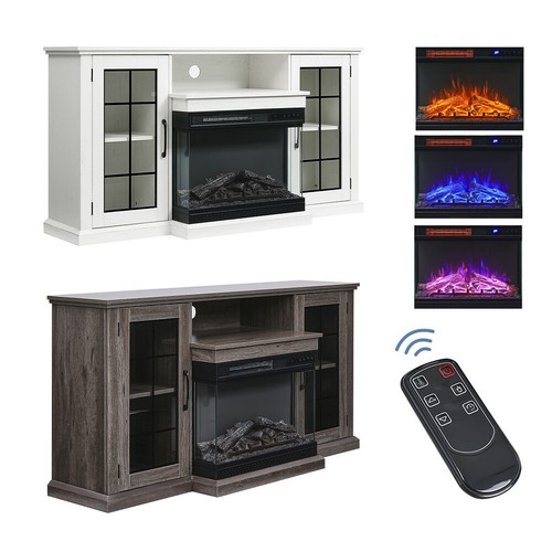 Electric fireplace fire log - fireplace,