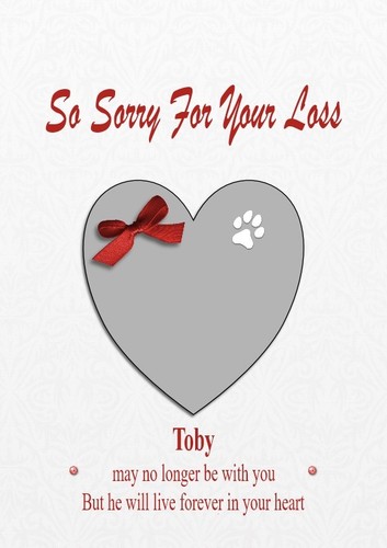 Personalised pet bereavement - personalised,