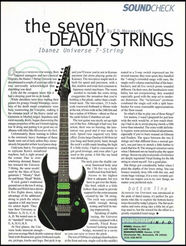 Ibanez universe string - universe, 7-string